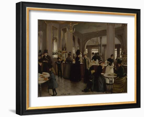 La Pâtisserie Gloppe, avenue des Champs-Elysées-Jean Béraud-Framed Giclee Print