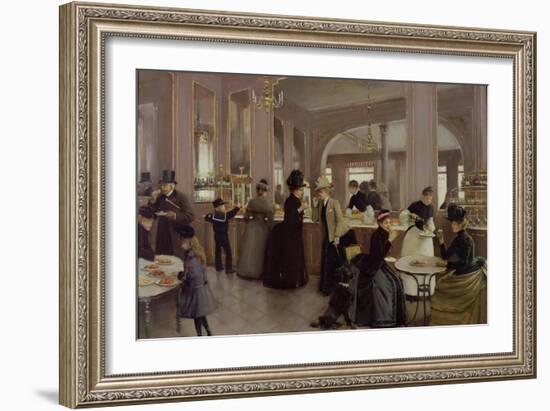 La Patisserie Gloppe, Champs Elysees, Paris, 1889-Jean Béraud-Framed Giclee Print