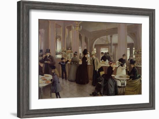 La Patisserie Gloppe, Champs Elysees, Paris, 1889-Jean Béraud-Framed Giclee Print