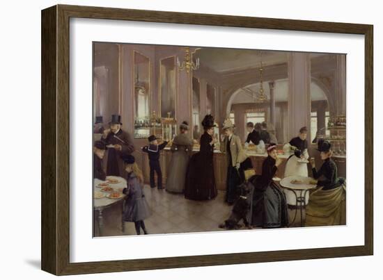 La Patisserie Gloppe, Champs Elysees, Paris, 1889-Jean Béraud-Framed Giclee Print