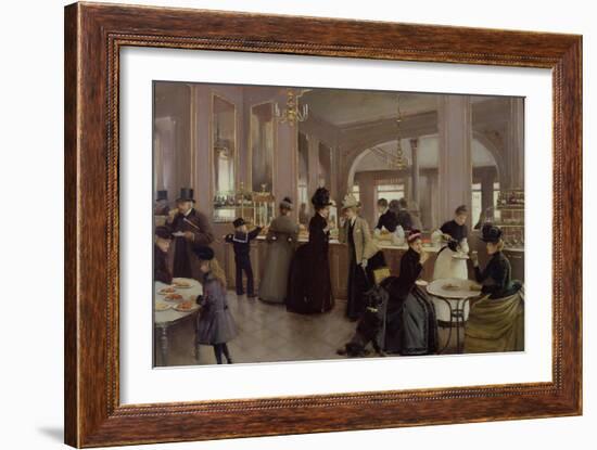 La Patisserie Gloppe, Champs Elysees, Paris, 1889-Jean Béraud-Framed Giclee Print