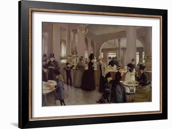 La Patisserie Gloppe, Champs Elysees, Paris, 1889-Jean Béraud-Framed Giclee Print