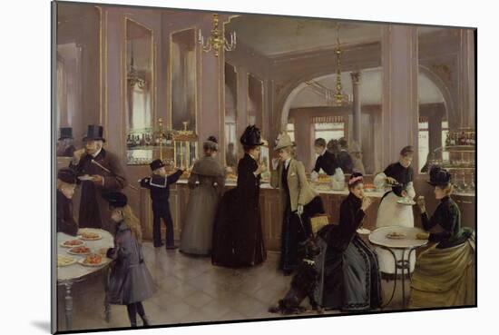 La Patisserie Gloppe, Champs Elysees, Paris, 1889-Jean Béraud-Mounted Giclee Print