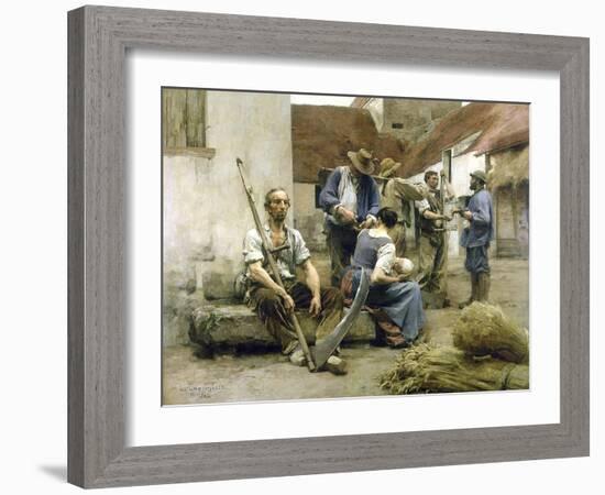 La paye des moissonneurs-Léon Lhermitte-Framed Giclee Print