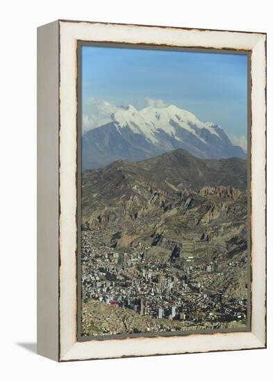 La Paz, Bolivia. Cityscape from El Alto viewpoint in La Paz, Bolivia.-Anthony Asael-Framed Premier Image Canvas