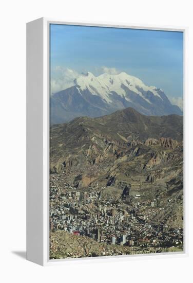 La Paz, Bolivia. Cityscape from El Alto viewpoint in La Paz, Bolivia.-Anthony Asael-Framed Premier Image Canvas