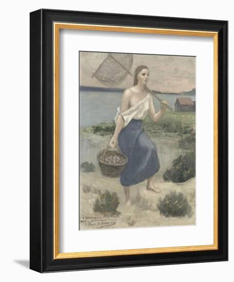 La pêcheuse-Pierre Puvis de Chavannes-Framed Giclee Print