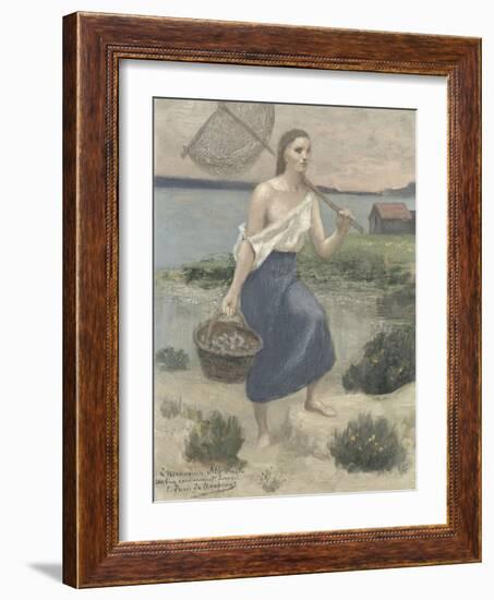 La pêcheuse-Pierre Puvis de Chavannes-Framed Giclee Print