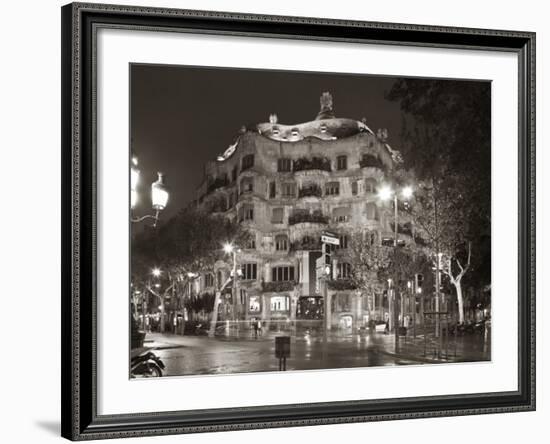 La Pedrera (Casa Mila) by Gaudi, Barcelona, Spain-Jon Arnold-Framed Photographic Print