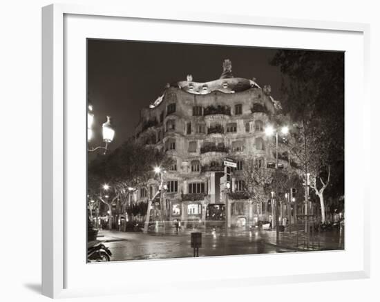 La Pedrera (Casa Mila) by Gaudi, Barcelona, Spain-Jon Arnold-Framed Photographic Print