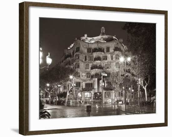 La Pedrera (Casa Mila) by Gaudi, Barcelona, Spain-Jon Arnold-Framed Photographic Print