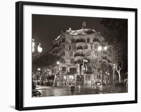 La Pedrera (Casa Mila) by Gaudi, Barcelona, Spain-Jon Arnold-Framed Photographic Print