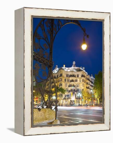 La Pedrera (Casa Mila) by Gaudi, Barcelona, Spain-Jon Arnold-Framed Premier Image Canvas