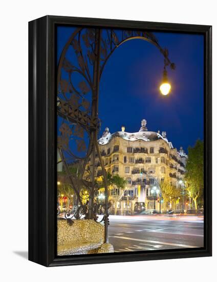 La Pedrera (Casa Mila) by Gaudi, Barcelona, Spain-Jon Arnold-Framed Premier Image Canvas