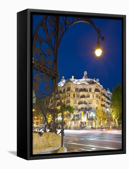 La Pedrera (Casa Mila) by Gaudi, Barcelona, Spain-Jon Arnold-Framed Premier Image Canvas