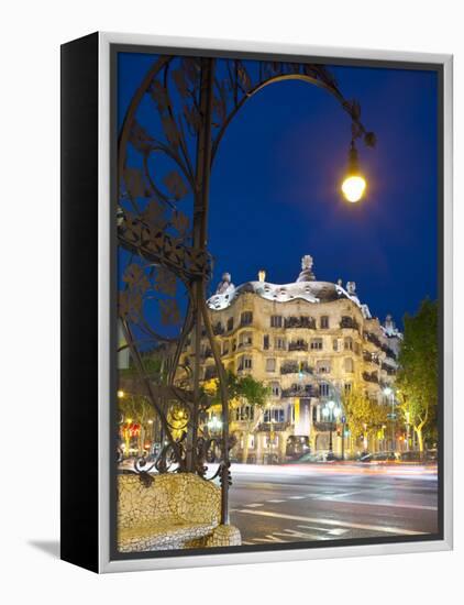 La Pedrera (Casa Mila) by Gaudi, Barcelona, Spain-Jon Arnold-Framed Premier Image Canvas