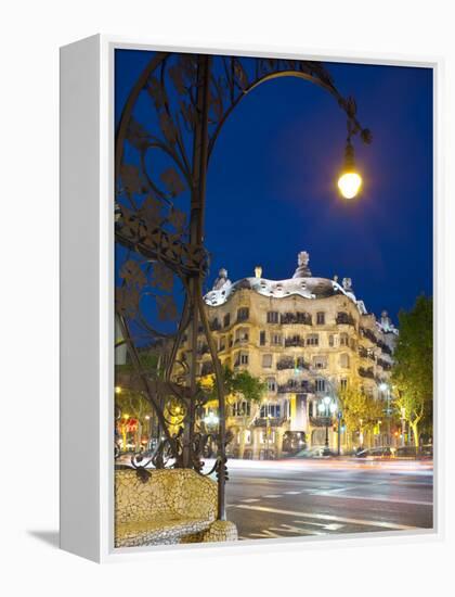 La Pedrera (Casa Mila) by Gaudi, Barcelona, Spain-Jon Arnold-Framed Premier Image Canvas
