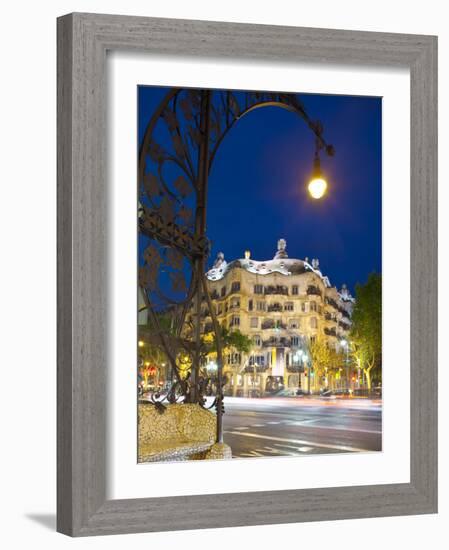 La Pedrera (Casa Mila) by Gaudi, Barcelona, Spain-Jon Arnold-Framed Photographic Print