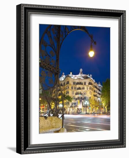 La Pedrera (Casa Mila) by Gaudi, Barcelona, Spain-Jon Arnold-Framed Photographic Print