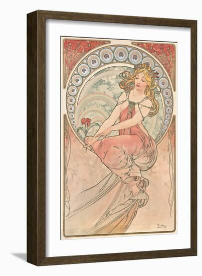 La Peinture, 1898 (Colour Lithograph)-Alphonse Marie Mucha-Framed Giclee Print