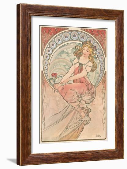 La Peinture, 1898 (Colour Lithograph)-Alphonse Marie Mucha-Framed Giclee Print