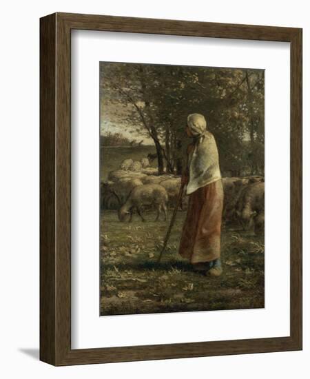 La petite berg?-Jean-François Millet-Framed Giclee Print