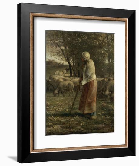 La petite berg?-Jean-François Millet-Framed Giclee Print