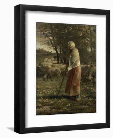 La petite berg?-Jean-François Millet-Framed Giclee Print