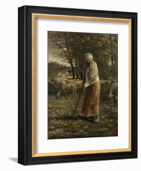 La petite berg?-Jean-François Millet-Framed Giclee Print