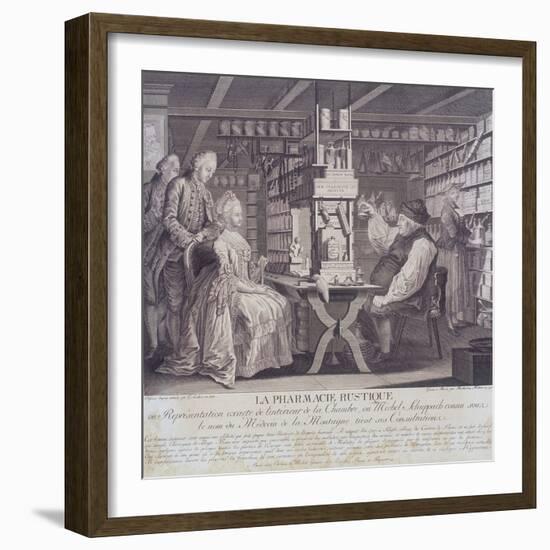 La Pharmacie Rustique, C1775-Barthelemi Hubner-Framed Giclee Print