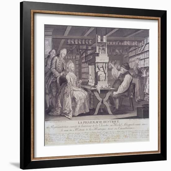 La Pharmacie Rustique, C1775-Barthelemi Hubner-Framed Giclee Print