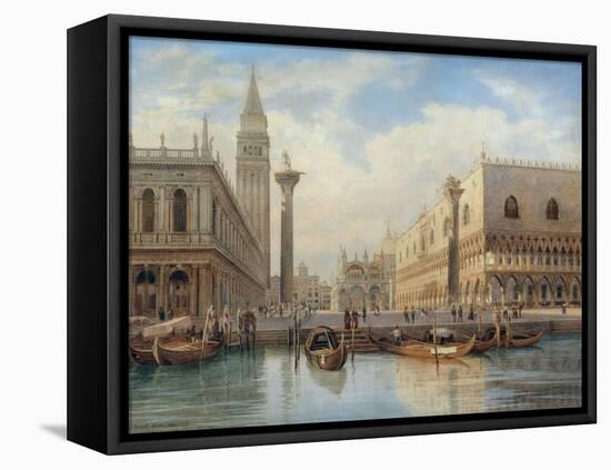 La Piazza San Marco, Venice, 1864-Salomon Corrodi-Framed Premier Image Canvas