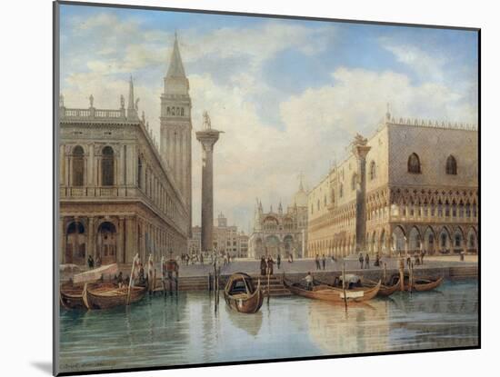 La Piazza San Marco, Venice, 1864-Salomon Corrodi-Mounted Premium Giclee Print