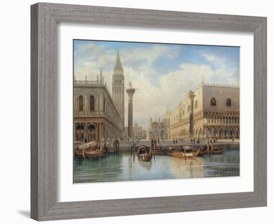 La Piazza San Marco, Venice, 1864-Salomon Corrodi-Framed Giclee Print