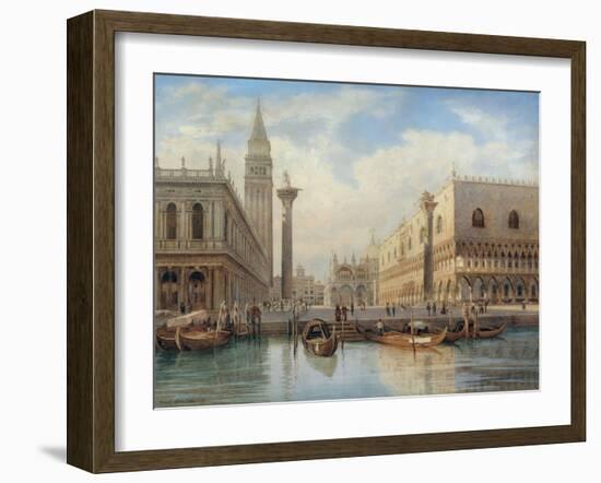 La Piazza San Marco, Venice, 1864-Salomon Corrodi-Framed Giclee Print