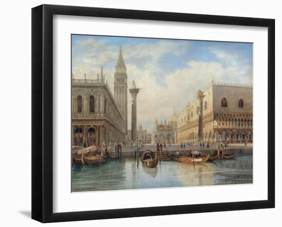 La Piazza San Marco, Venice, 1864-Salomon Corrodi-Framed Giclee Print