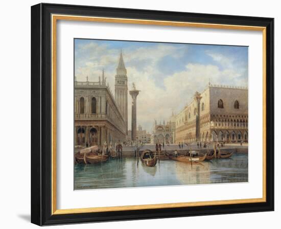 La Piazza San Marco, Venice, 1864-Salomon Corrodi-Framed Giclee Print