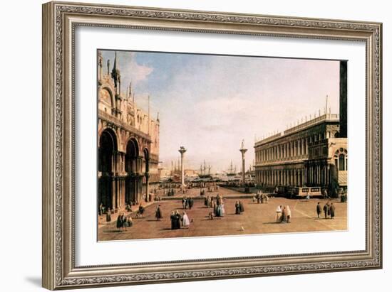 La Piazza-Canaletto-Framed Art Print