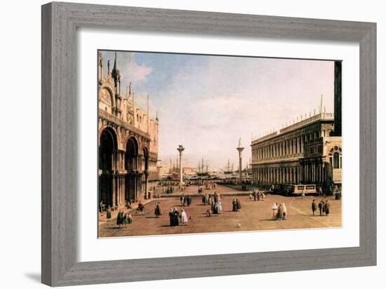 La Piazza-Canaletto-Framed Art Print