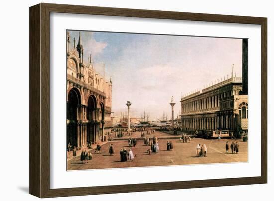 La Piazza-Canaletto-Framed Art Print