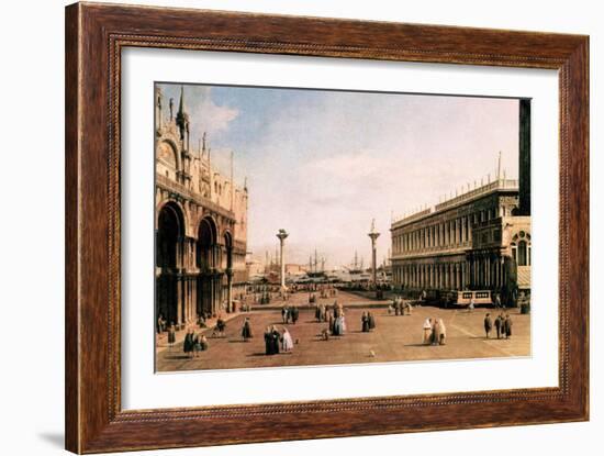 La Piazza-Canaletto-Framed Art Print