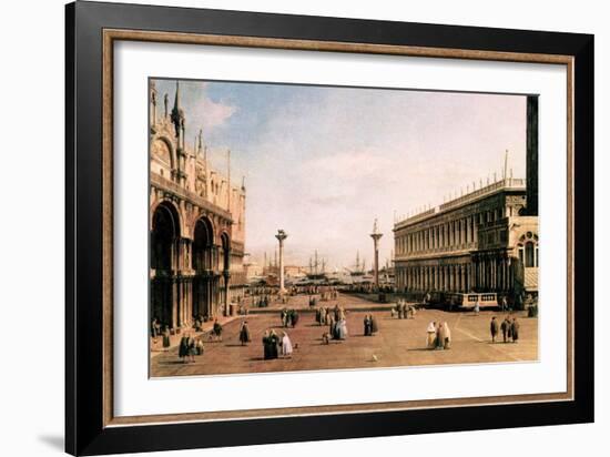 La Piazza-Canaletto-Framed Art Print