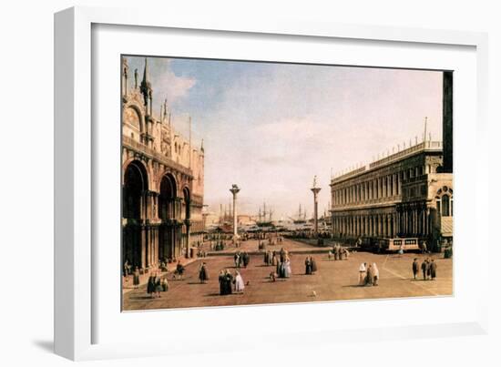 La Piazza-Canaletto-Framed Art Print