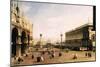 La Piazza-Canaletto-Mounted Art Print