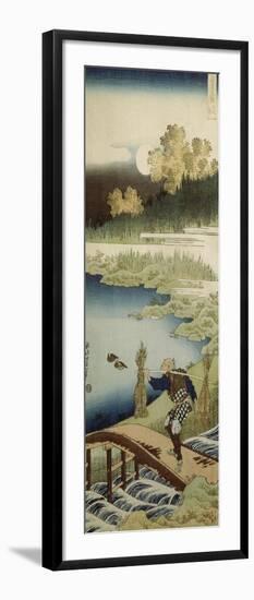 La pièce de Nô Tokusa Kari : coupeur de jonc-Katsushika Hokusai-Framed Giclee Print