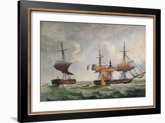 La Piemontaise capturing the Warren Hastings c1806-Robert Dodd-Framed Giclee Print