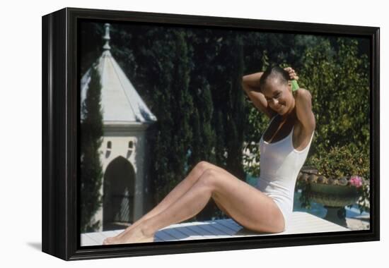 La Piscine 1968 Directed by Jacques Deray Romy Schneider-null-Framed Stretched Canvas