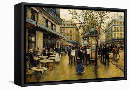 La Place De L'Opera, Paris-Ulpiano Checa Y Sanz-Framed Premier Image Canvas