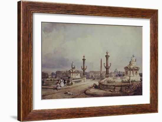 La Place de la Concorde entre 1836 et 1838-William Wyld-Framed Giclee Print