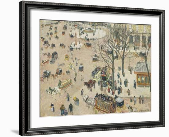 La Place Du Théâtre Français, 1898-Camille Pissarro-Framed Giclee Print